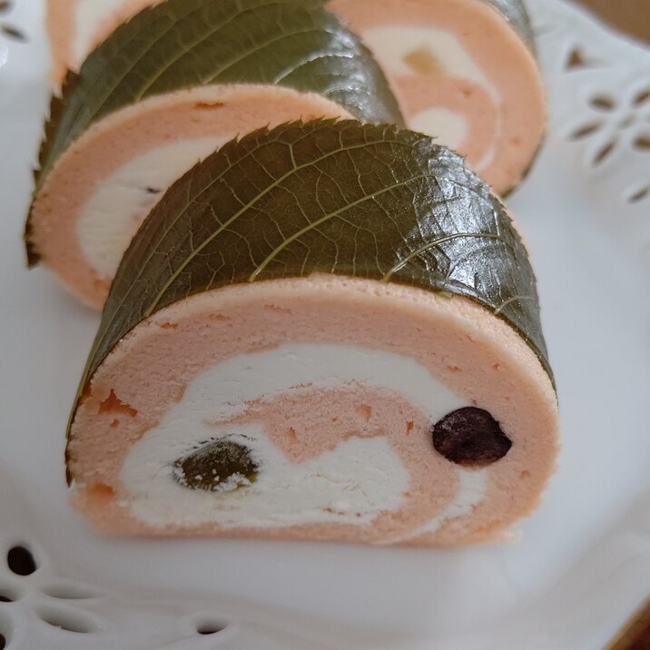 桜ロールケーキ